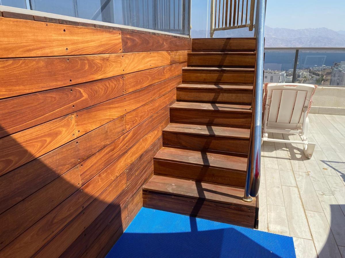 Apartmán Stunning Penthouse With Sea Views And Private Heated Pool Ejlat Exteriér fotografie