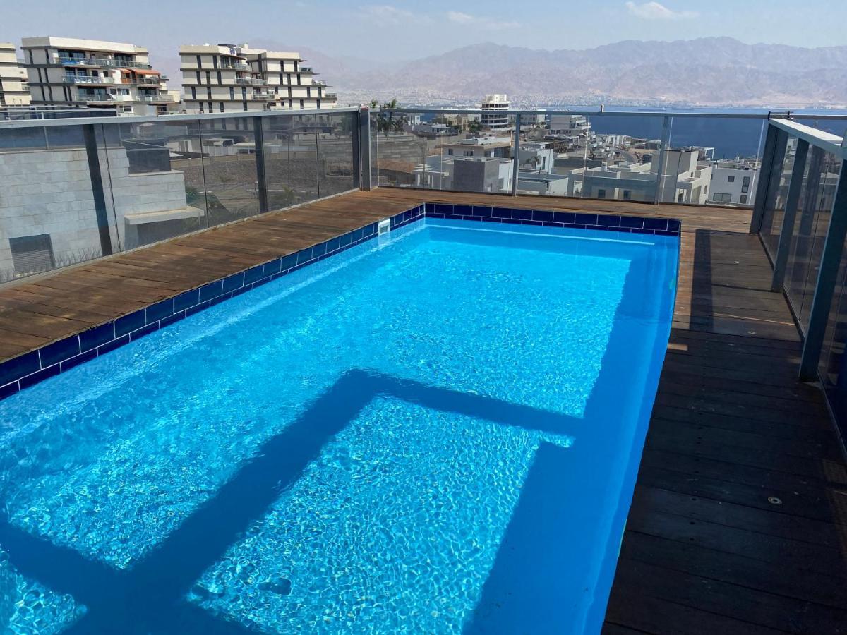 Apartmán Stunning Penthouse With Sea Views And Private Heated Pool Ejlat Exteriér fotografie